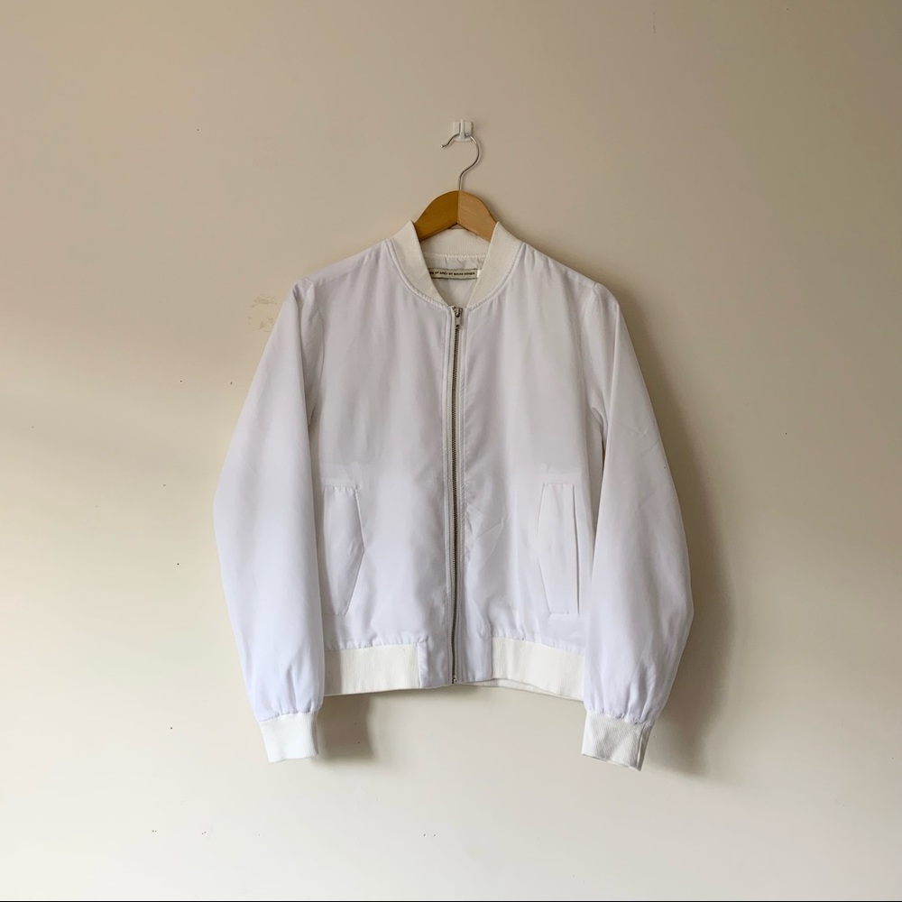SHADES OF GREY BY MICAH COHEN | White Bomber Jacket